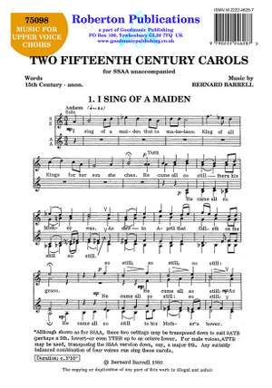 Barrell B: Two Fifteenth Century Carols