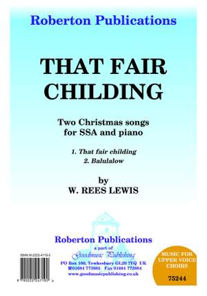 Lewis W R: That Fair Childing / Balulalow