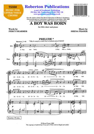 Fraser: Boy Was Born