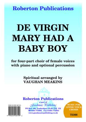 Meakins: De Virgin Mary Had A Baby Boy