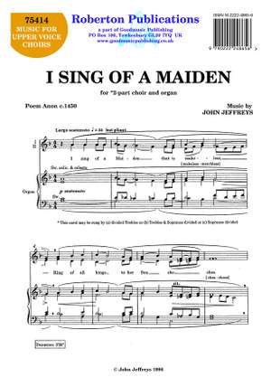 Jeffreys J: I Sing Of A Maiden