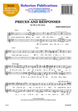 Bertalot: Preces And Responses