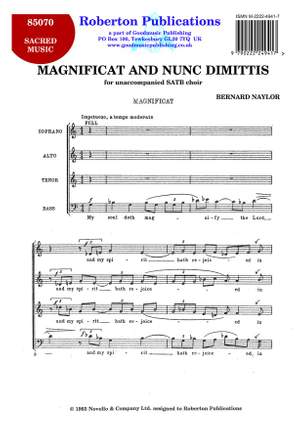 Naylor B: Magnificat And Nunc Dimittis