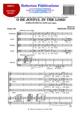 Naylor B: O Be Joyful In The Lord