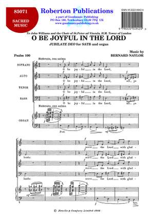 Naylor B: O Be Joyful In The Lord