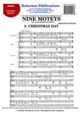 Naylor B: 9 Motets - No.2  (Christmas Day)