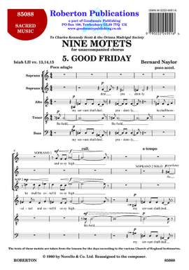 Naylor B: 9 Motets - No.5  (Good Friday)