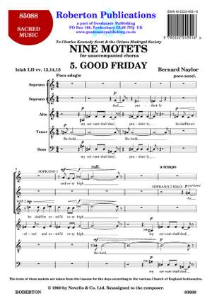 Naylor B: 9 Motets - No.5  (Good Friday)