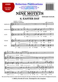 Naylor B: 9 Motets - No.6  (Easter Day)