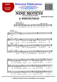 Naylor B: 9 Motets - No.8  (Whitsunday)
