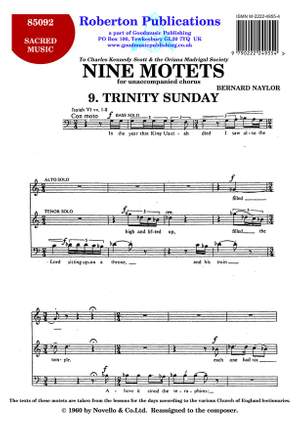 Naylor B: 9 Motets - No.9  (Trinity Sunday)