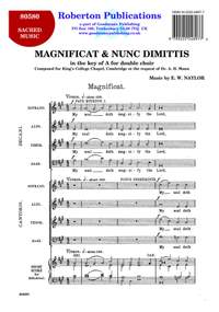 Naylor E W: Magnificat And Nunc Dimittis In A