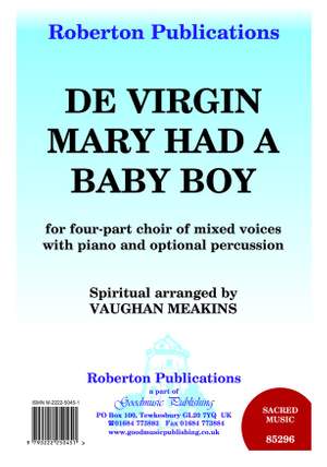 Meakins: De Virgin Mary Had A Baby Boy