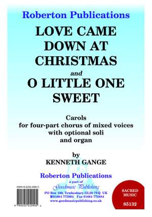 Gange: Love Came Down At Christmas/O Litt.