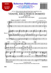 Hawes J: Venite Exultemus Domino (Psalm 95)