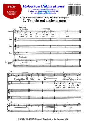 Tucapsky: 5 Lenten Motets 1.Tristis Est Anima