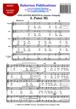 Tucapsky: 5 Lenten Motets 2.Pater Mi