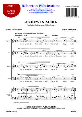 Jeffreys J: As Dew In April