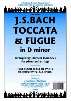 Bach Js: Toccata & Fugue In Dm