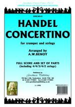 Handel: Concertino For Trumpet Score/Piano