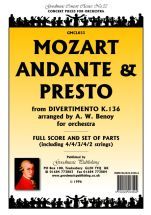 Mozart Wa: Andante & Presto (Benoy) Score