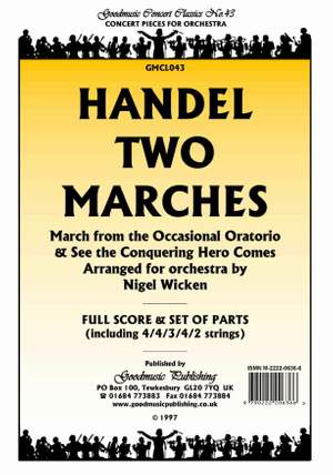 Handel Gf: Two Marches (Arr.Wicken)