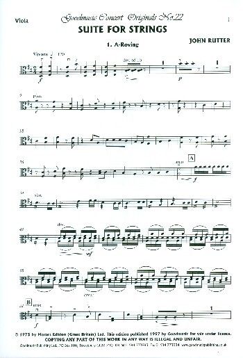 Rutter J: Suite For Strings Viola