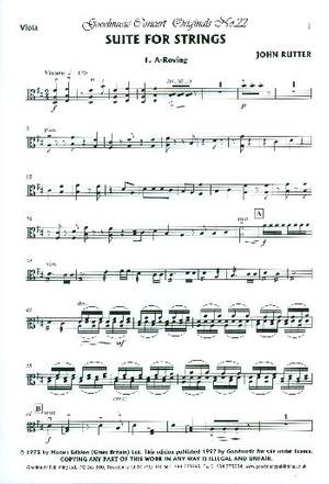 Rutter J: Suite For Strings Viola