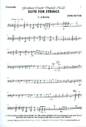 Rutter J: Suite For Strings Cello