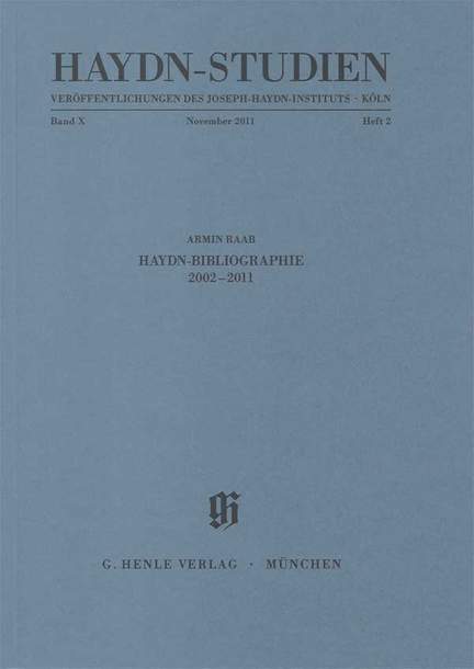 Haydn Studies Vol. 10, No. 2