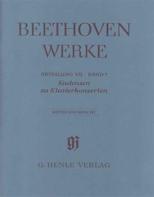 Beethoven, L v: Cadenzas in the Piano Concertos Series 7 Volume 7