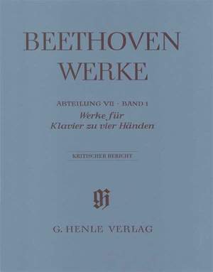 Beethoven, L v: Works for Piano Four-hands Abteilung VII, Band 1