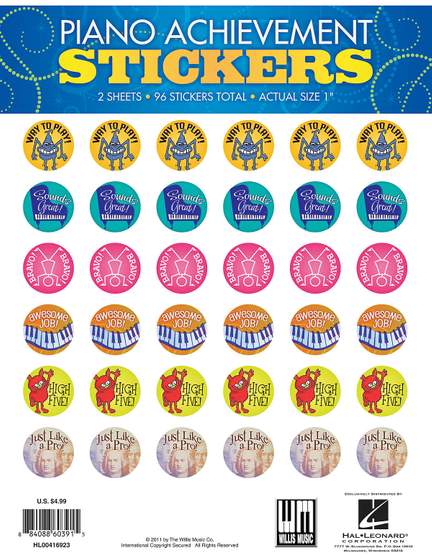 Piano Achievement Stickers