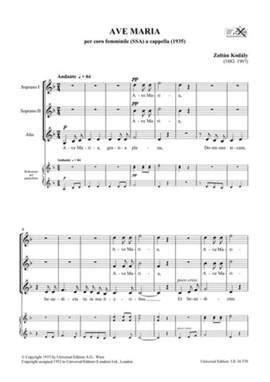 Kodály Zoltán: Ave Maria