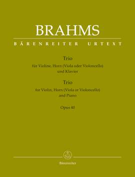 Brahms, J: Trio for Violin, Horn (Viola or Violoncello) and Piano op. 40 (Urtext)