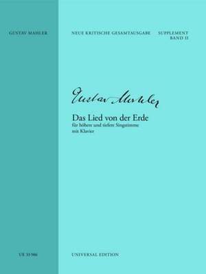 Mahler Gustav: Das Lied von der Erde Supplement Bd. 2