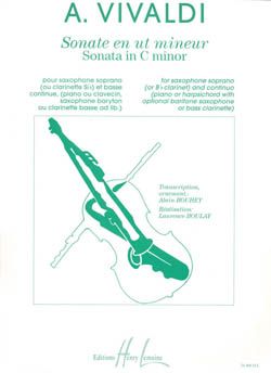 Vivaldi, Antonio: Sonate en ut min. RV53 (Bb sax & piano)