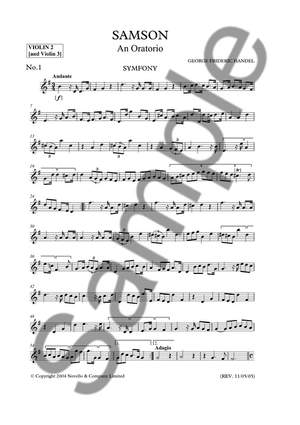 Georg Friedrich Händel: Samson (Violin 2 Part)