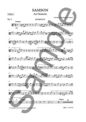 Georg Friedrich Händel: Samson (Viola Part)