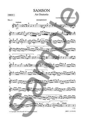 Georg Friedrich Händel: Samson (Oboe Parts)