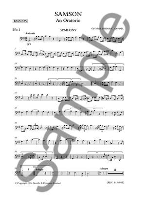 Georg Friedrich Händel: Samson (Bassoon Part)
