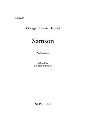 Georg Friedrich Händel: Samson (Timpani Part)