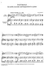 Ridout, Alan: Pastorale for Treble Recorder and Piano Product Image