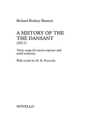 Richard Rodney Bennett: A History Of The Thé Dansant (Full Score)