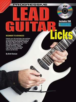 Progressive Lead Guitar Licks Bk & CD