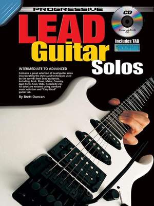 Progressive Lead Guitar Solos Bk & CD