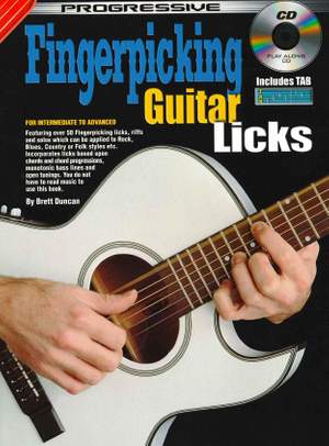 Progressive Fingerpicking Guitar Licks Bk & CD