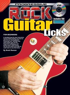 Progressive Rock Guitar Licks Book & CD