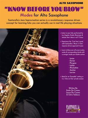 Know Before You Blow Modes for Alto Sax + Cd