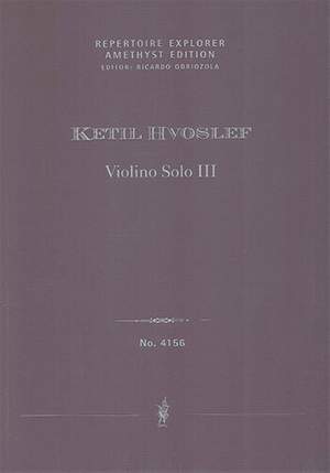 Hvoslef, Ketil: Violino Solo III